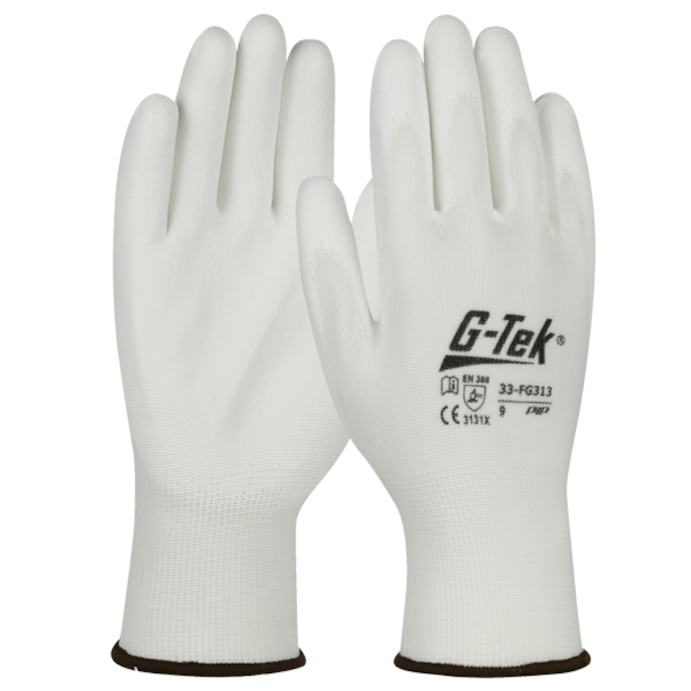 Gants doublure polyester polyurethane blanc  G-TEK - 33-FG313