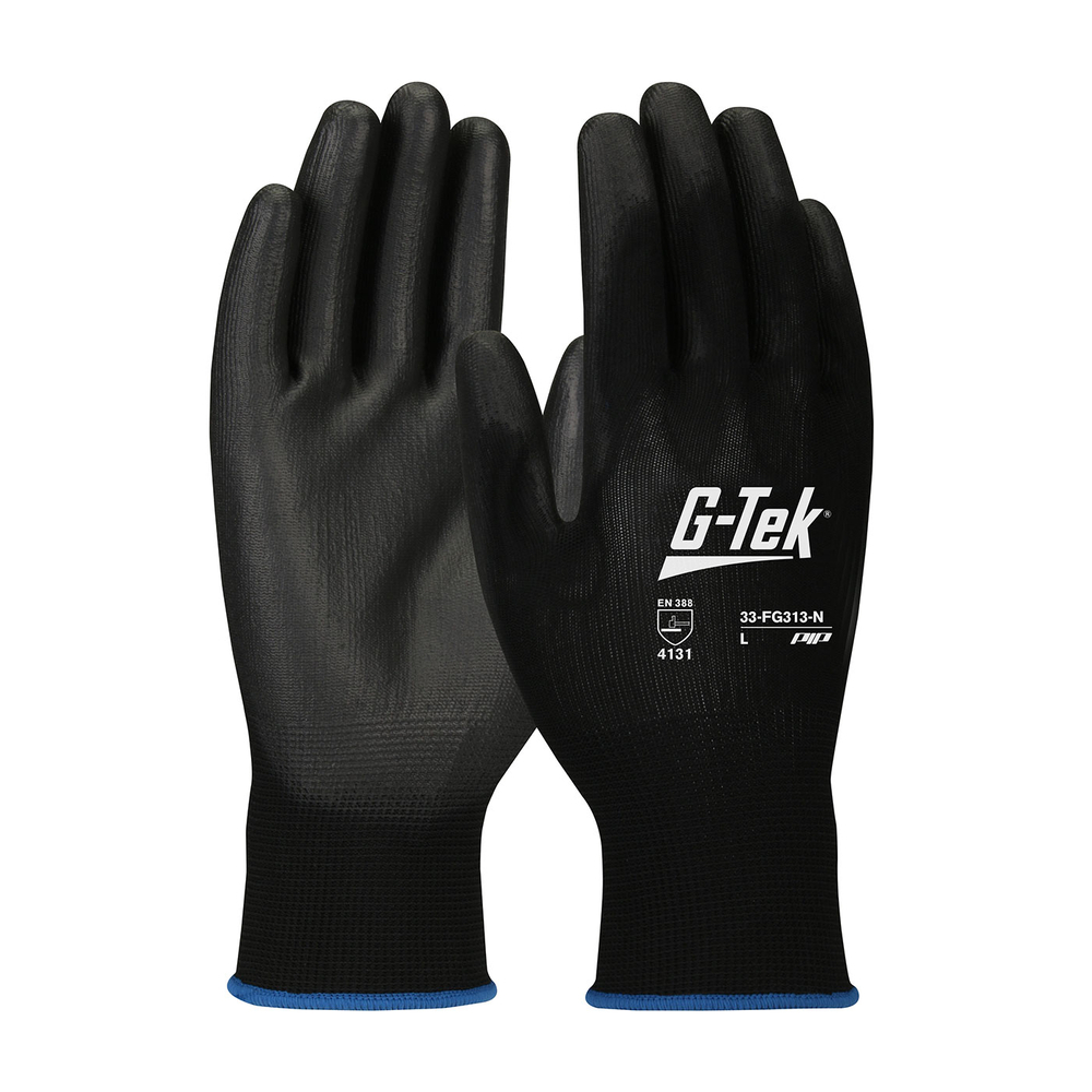 Gants doublure polyester polyuréthane noir  G-TEK - 33-FG313/N