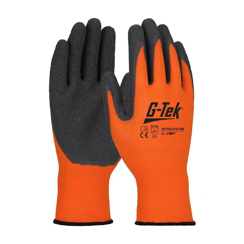Gants doublure nylon Orange haute visibilité  G-TEK - 39-FG1315/OR