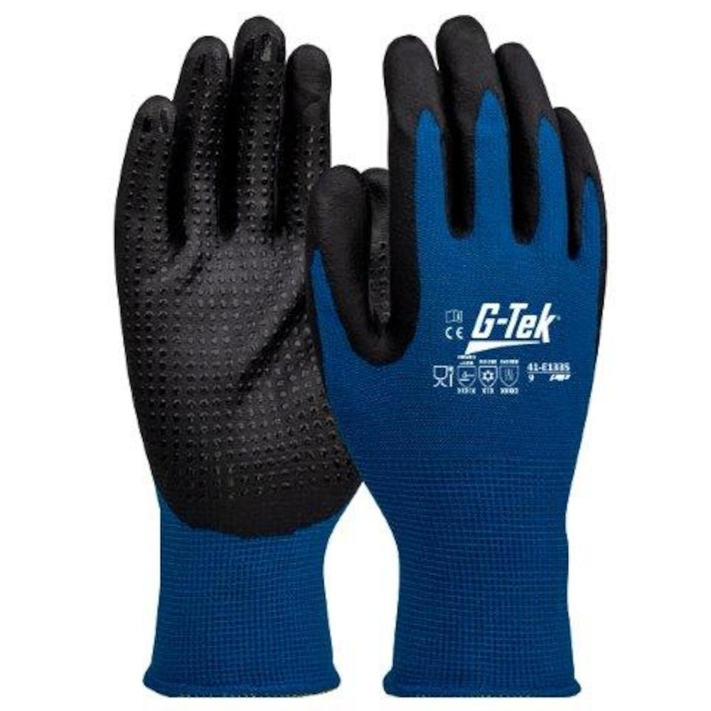 Gants doublure acrylique/polyester nitrile mousse bleu  G-TEK - 41-E1335