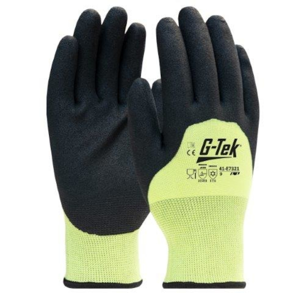 Gants doublure acrylique/polyester enduction jaune  G-TEK - 41-E7321