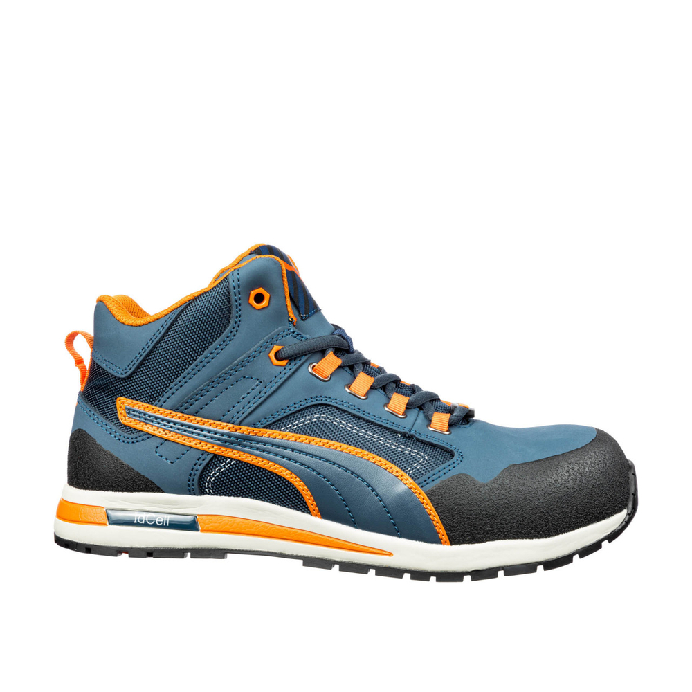 Chaussures de sécurité mi-hautes S3 CROSSTWIST bleu/orange - PUMA SAFETY - 633140
