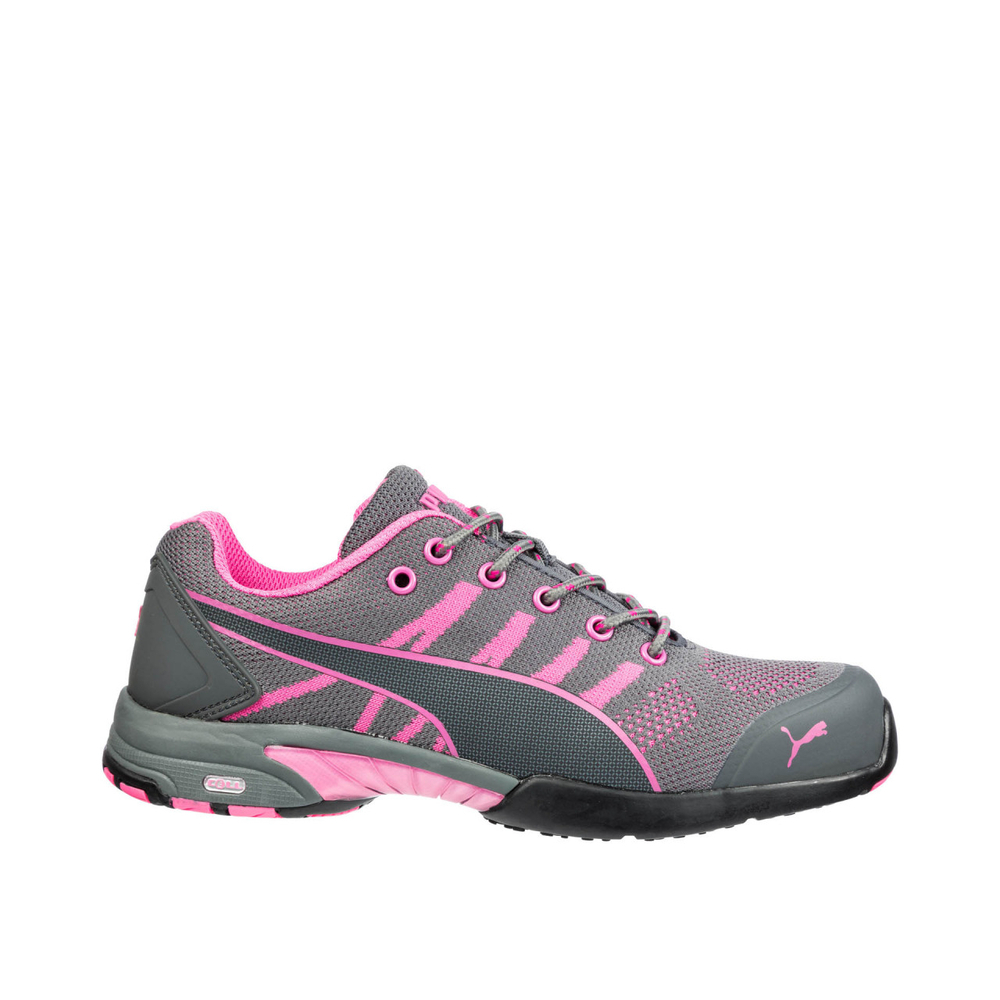Chaussures de sécurité basses pour femme S1 Celerity Knit gris/rose - PUMA SAFETY - 642910