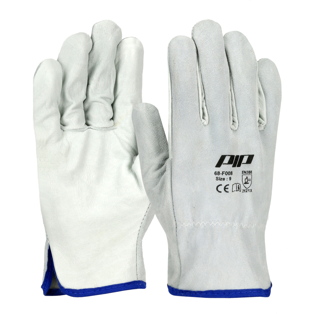 Gants de conduite en cuir de buffle naturel - Lot de 12 - PIP - 68-F008