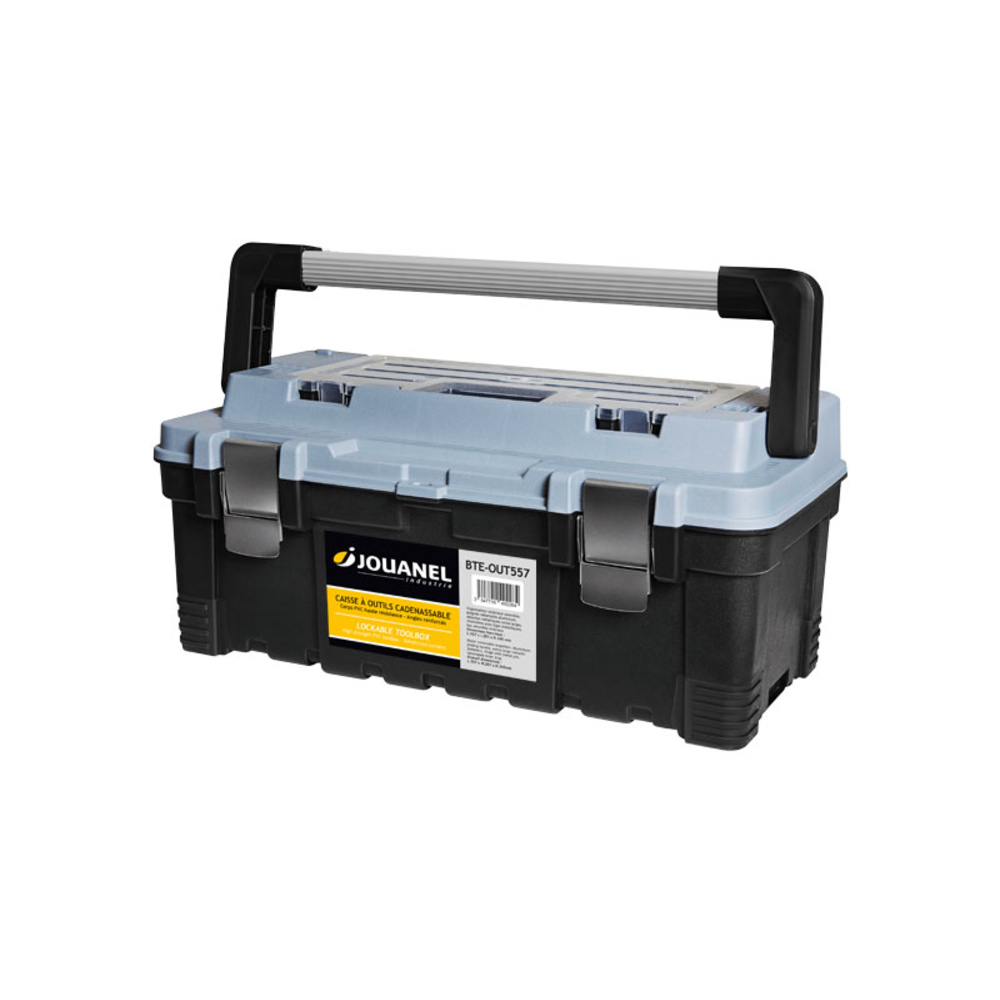 CAISSE À OUTILS BIMATIERE CADENASSABLE 557 X 283 X 245 MM - JOUANEL INDUSTRIE - BTE-OUT557