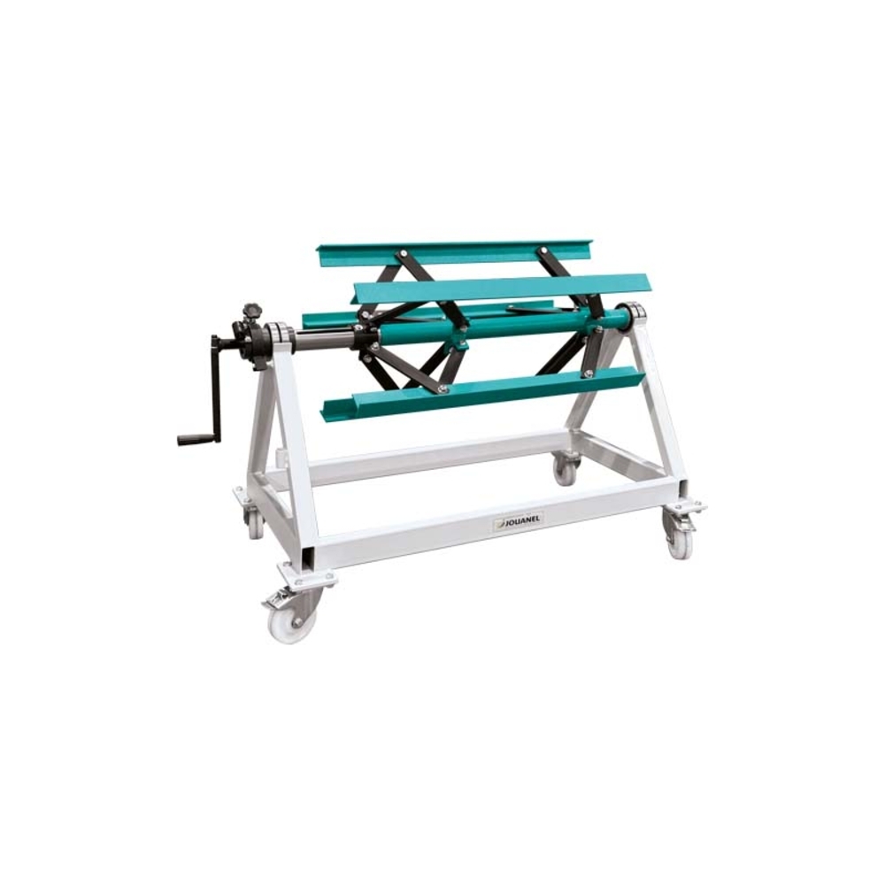 DÉVIDOIR SUR ROUES LARGEUR 1000 MM -1200 KG AVEC FREIN ET FONCTION REMBOBINAGE - JOUANEL INDUSTRIE - DVS1000