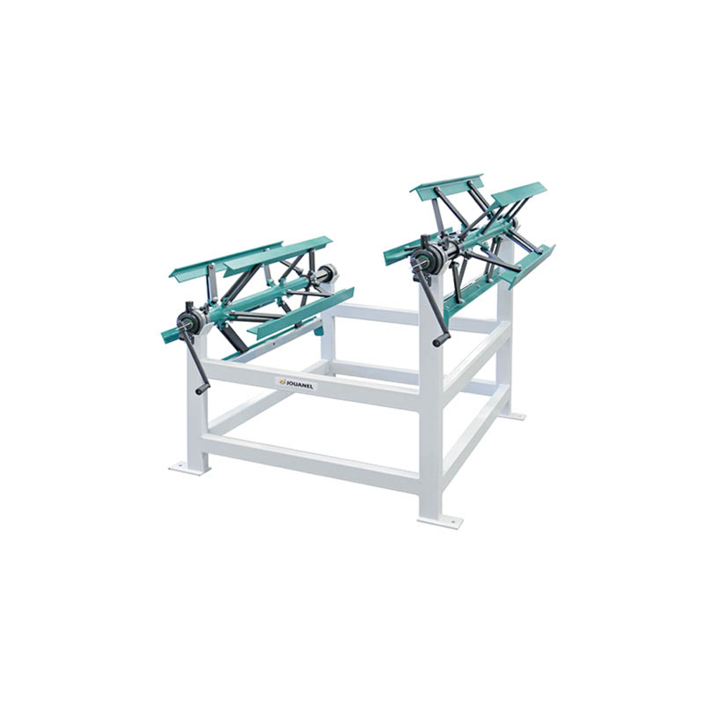 DÉVIDOIR DOUBLE SUPERPOSÉ L1000 MM -1200 KG AVEC FREIN ET FONCTION REMBOBINAGE - JOUANEL INDUSTRIE - DVS1000D