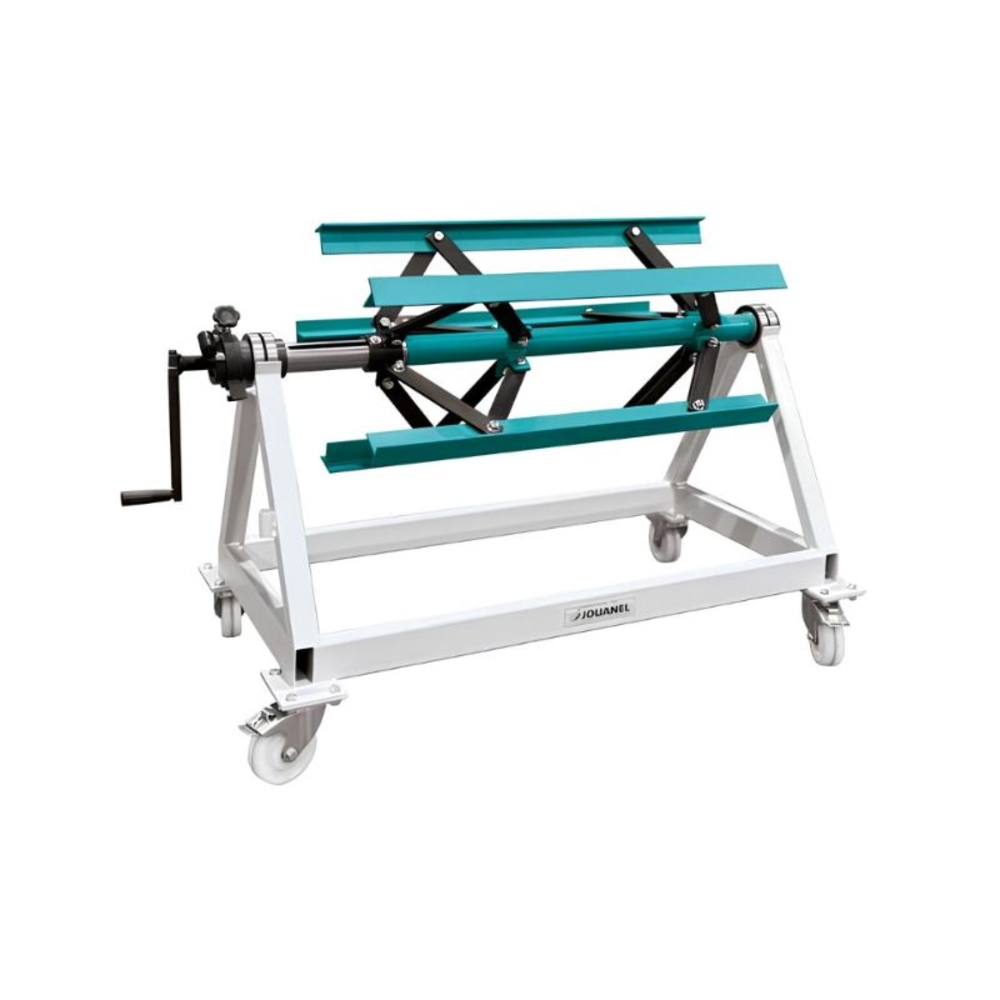 DÉVIDOIR SUR ROUES LARGEUR 1250 MM - 1000 KG AVEC FREIN ET FONCTION REMBOBINAGE - JOUANEL INDUSTRIE - DVS1250