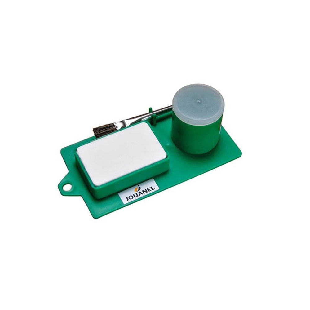 JEU À SOUDER : PIERRE À SOUDER 80 X 50 X 20 MM PINCEAU SOCLE ANTIDÉRAPANT - JOUANEL INDUSTRIE - JSOU