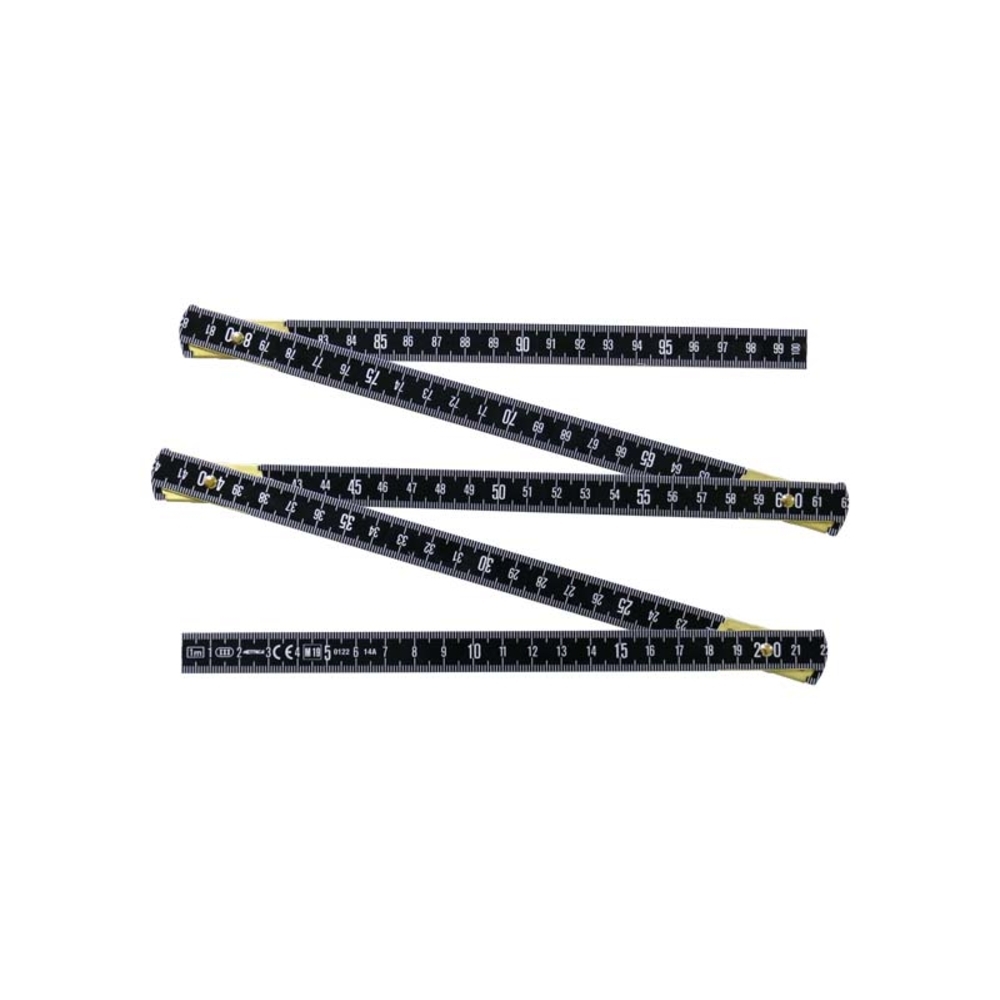 MESURE PLIANTE EN DURAL GRADUATION INEFFAÇABLE 1 M FINITION NOIR - JOUANEL INDUSTRIE - MA1N