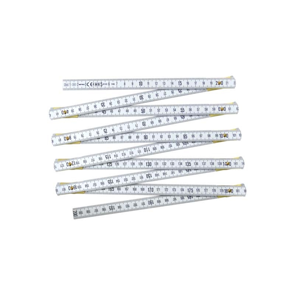 MESURE PLIANTE EN DURAL GRADUATION INEFFAÇABLE 2 M FINITION MÉTAL - JOUANEL INDUSTRIE - MA2