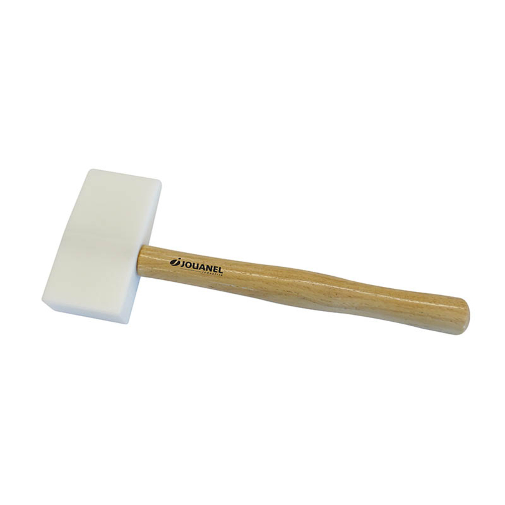 MAILLET NYLON EMBOUT TRIANGULAIRE ET RECTANGULAIRE DE 145X75X35 MM MANCHE BOIS - JOUANEL INDUSTRIE - MACO
