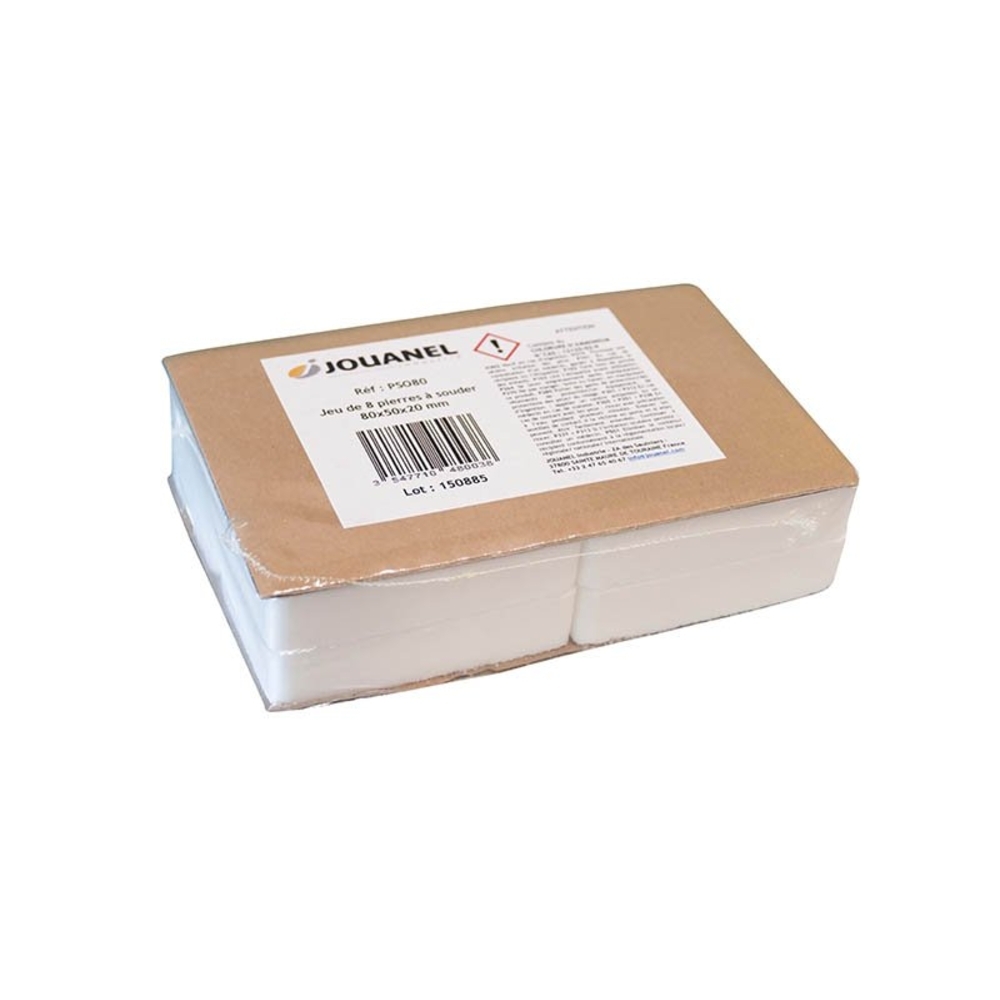 LOT DE 8 PIERRES À SOUDER AMMONIACALE 80 X 50 X 20 MM - JOUANEL INDUSTRIE - PSO80