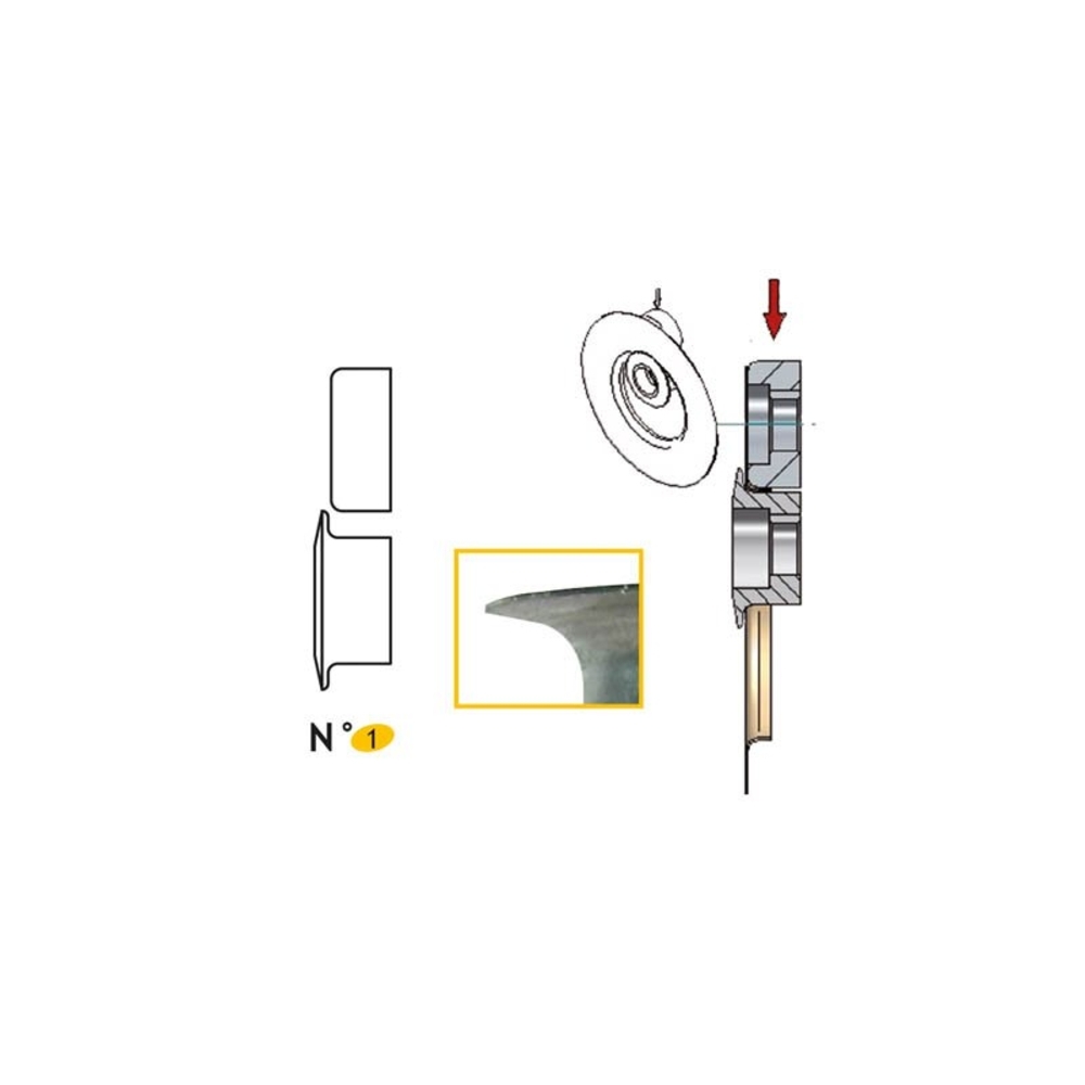 JEU DE MOLETTES N° 1 POUR BORDEUSE SB5 - JOUANEL INDUSTRIE - SB5MOL1