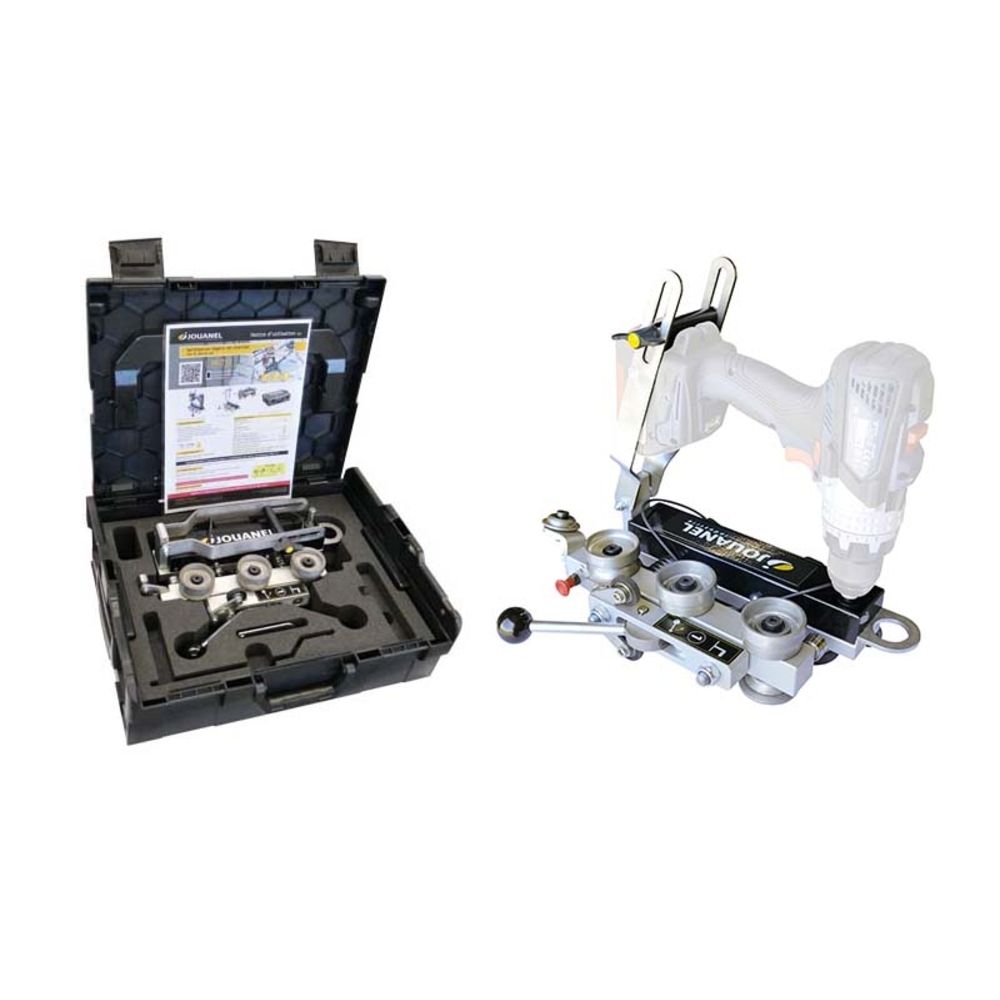 SERTISSEUSE LÉGÈRE POUR PLIS 1 ET 2 EN JOINT DEBOUT SUPPORT VISSEUSE ET VALISE - JOUANEL INDUSTRIE - SRLT12