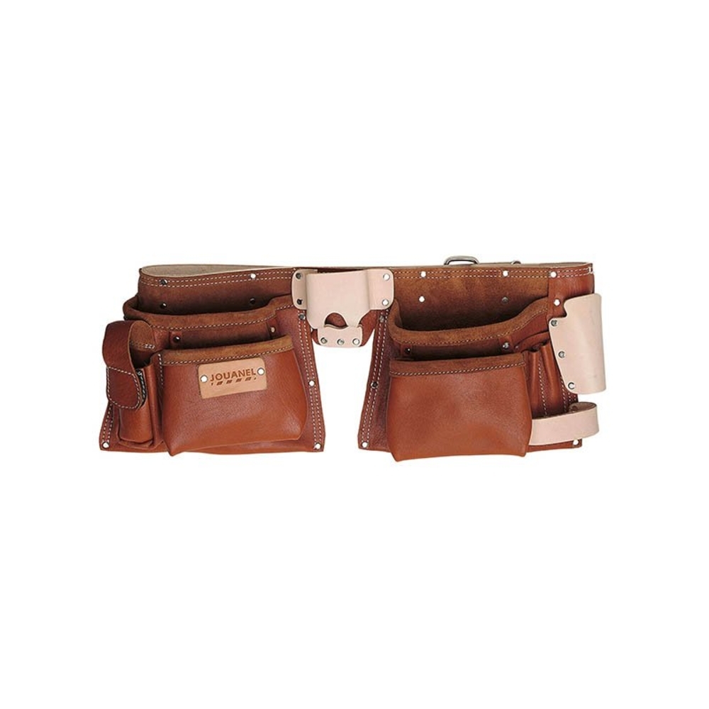 TABLIER AMÉRICAIN CUIR QS AVEC CEINTURE 6 POCHES ET 5 PORTE-ACCESSOIRES - JOUANEL INDUSTRIE - TABUSHQ