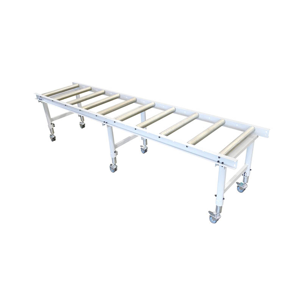 TABLE À ROULEAUX LARGEUR 700 MM LONGUEUR 2900 MM HAUTEUR 600/900 MM - JOUANEL INDUSTRIE - TR3