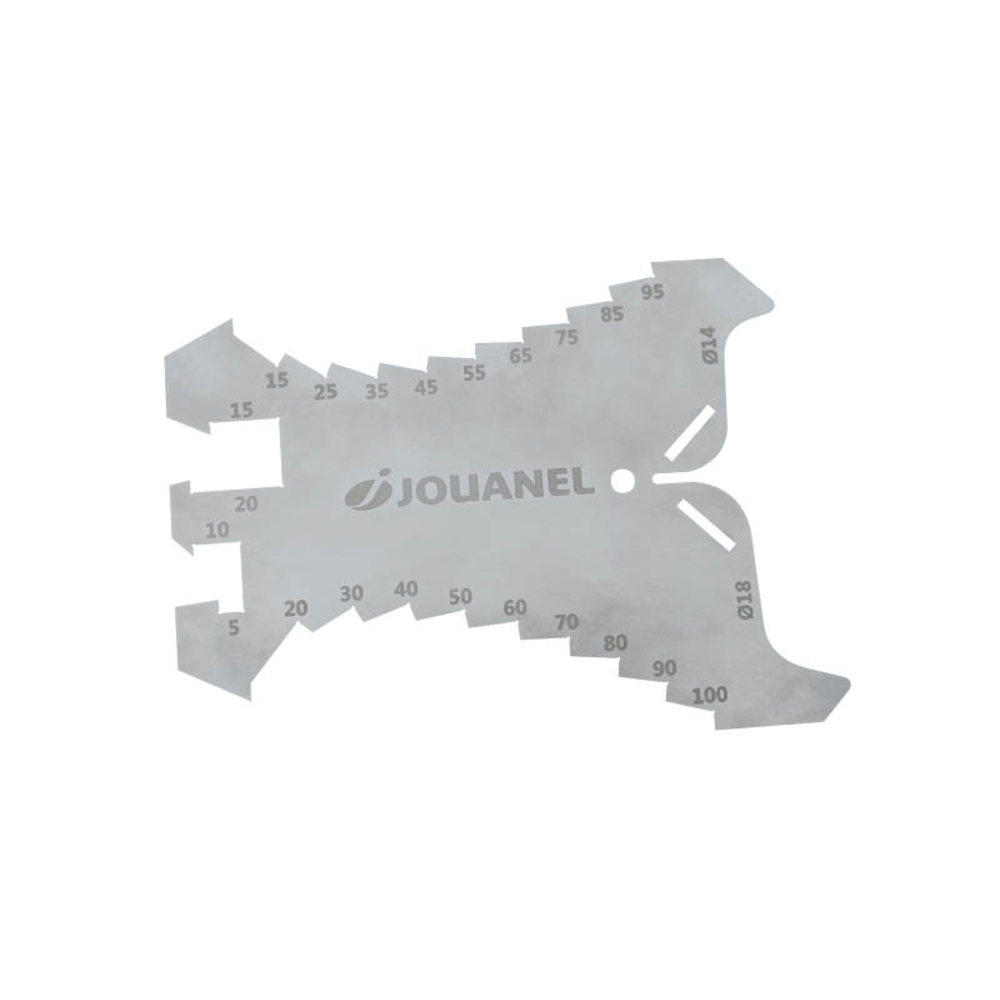 TRACETTE À ZINC EN INOX GRADUATION PAR 5 MM PROFIL EN ACCOLADE - JOUANEL INDUSTRIE - TRACDC