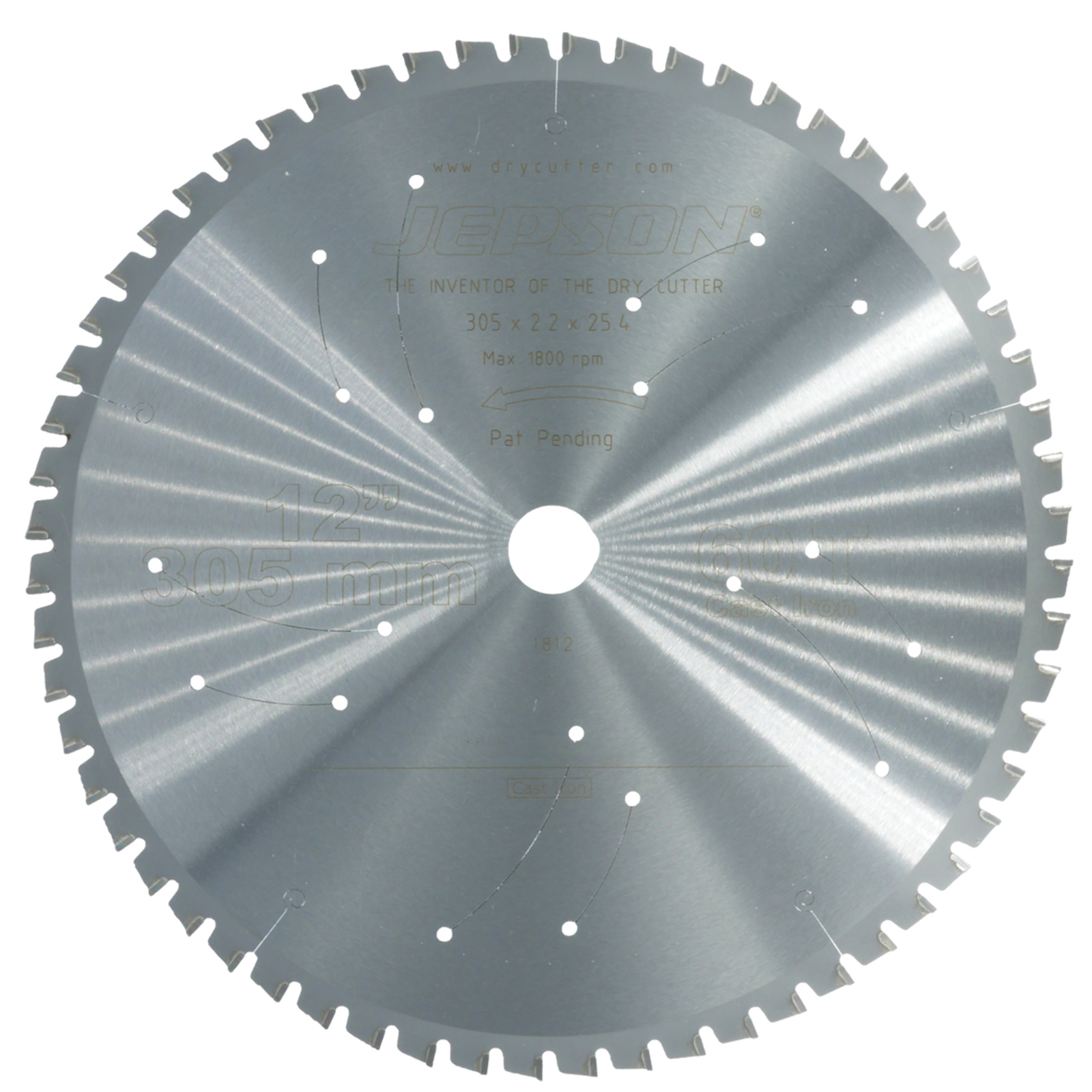 Lame carbure Drytech Ø 305 mm / 60D pour la coupe de la fonte JEPSON - 600535