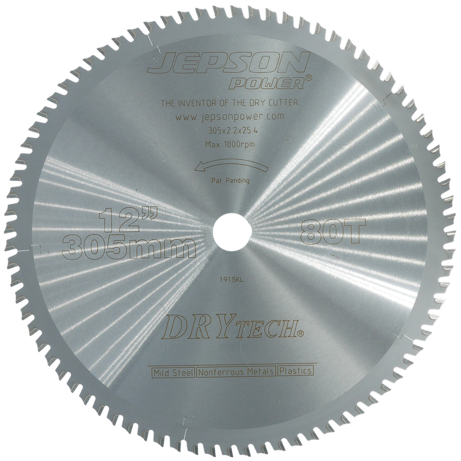Lame carbure Drytech Ø 305 mm / 80D pour profilés minces JEPSON - 600540