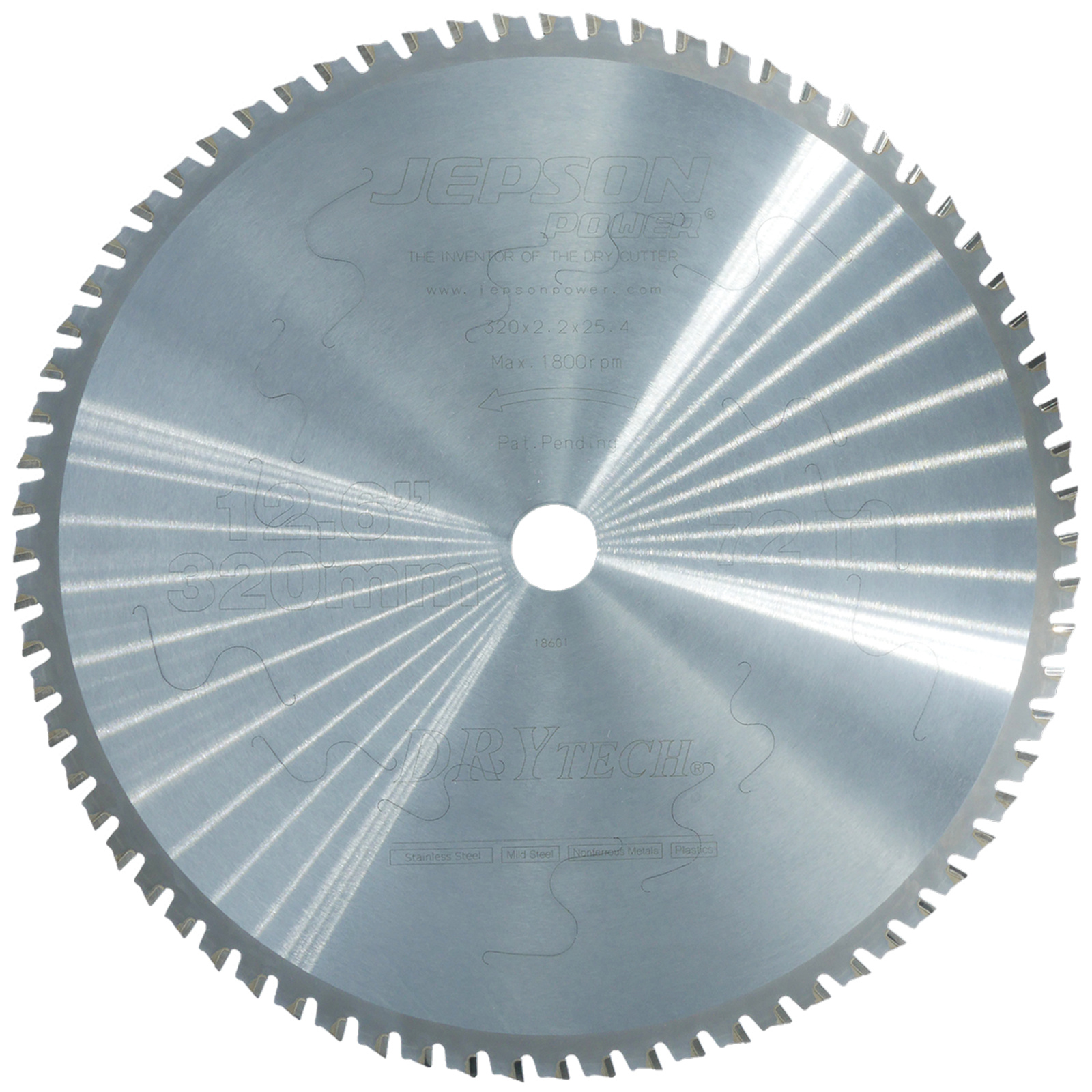 Lame carbure Drytech Ø 320 mm / 72D pour acier épais JEPSON - 608278