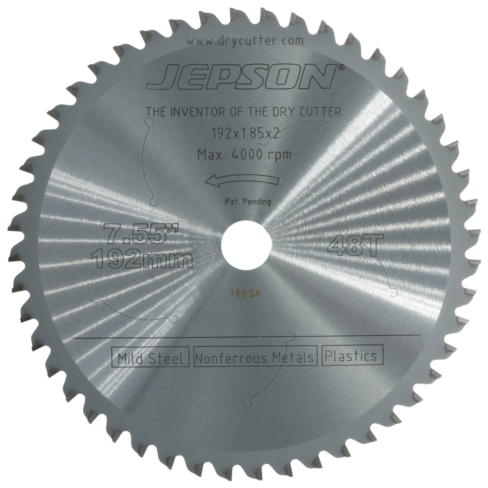 Lame carbure Drytech Ø 192 mm / 48D pour acier - parois minces JEPSON - 719248