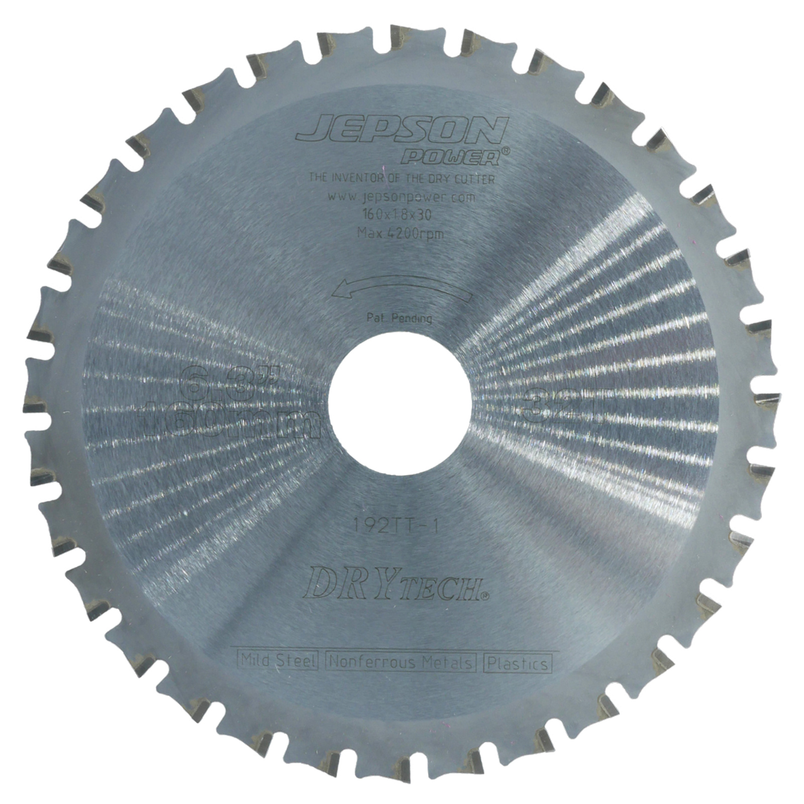 Lame carbure Drytech Ø 160 mm / 32D pour acier JEPSON - 72016032