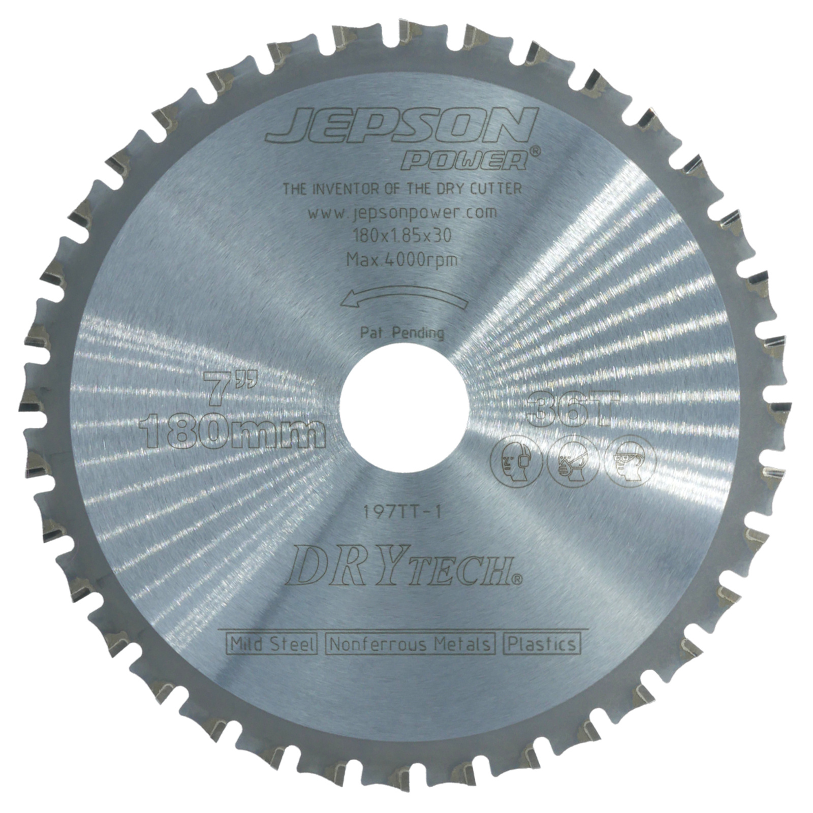 Lame carbure Drytech Ø 180 mm / 36D pour acier JEPSON - 72018036