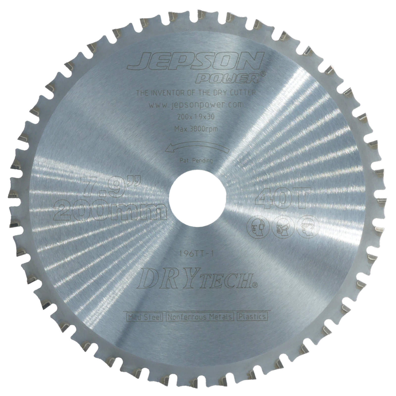 Lame carbure Drytech Ø 200 mm / 40D pour acier JEPSON - 72020040