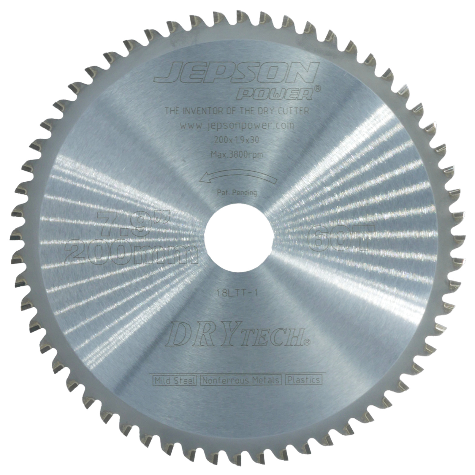 Lame carbure Drytech Ø 200 mm / 60D pour acier - parois minces JEPSON - 72020060