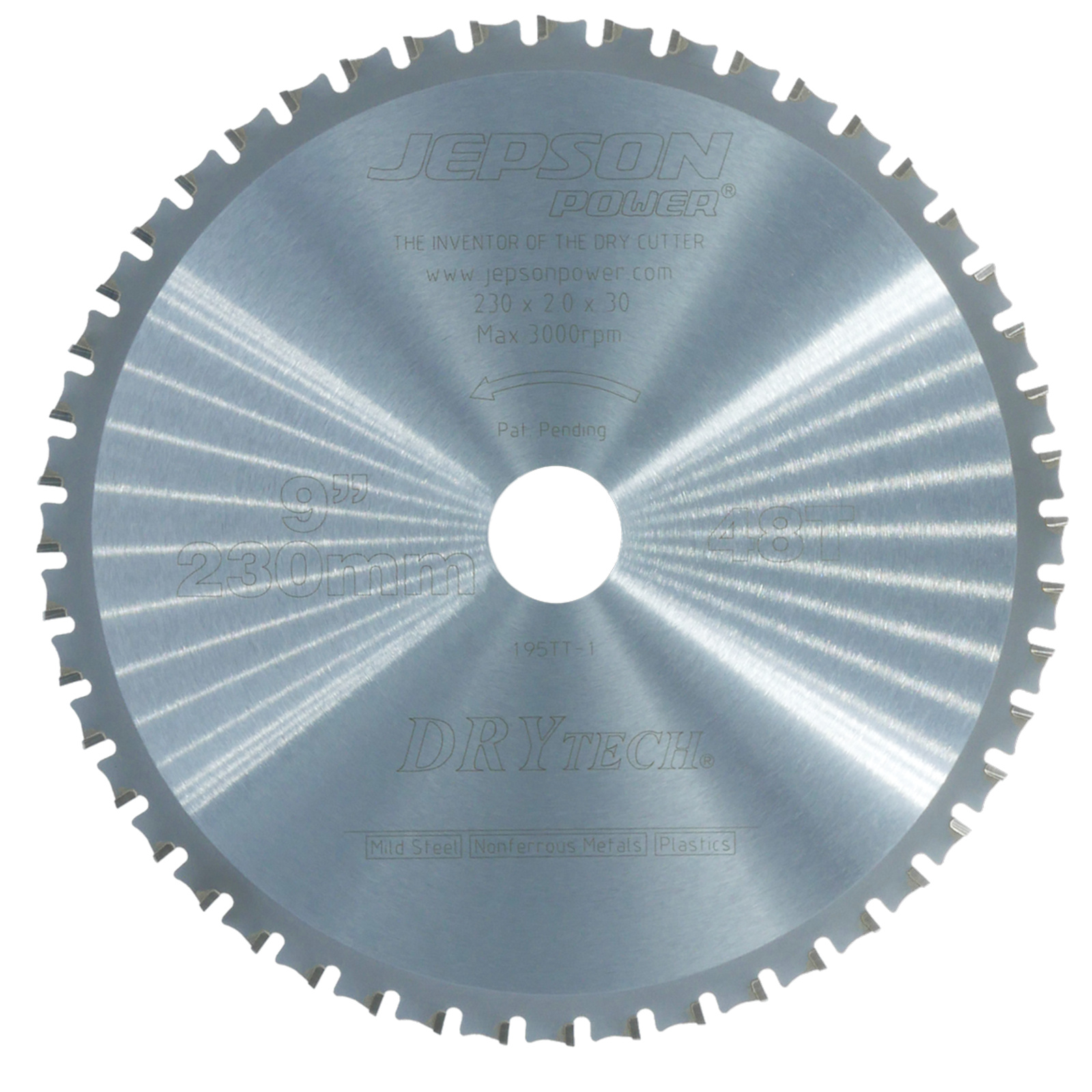 Lame carbure Drytech Ø 230 mm / 48D pour acier JEPSON - 72023048