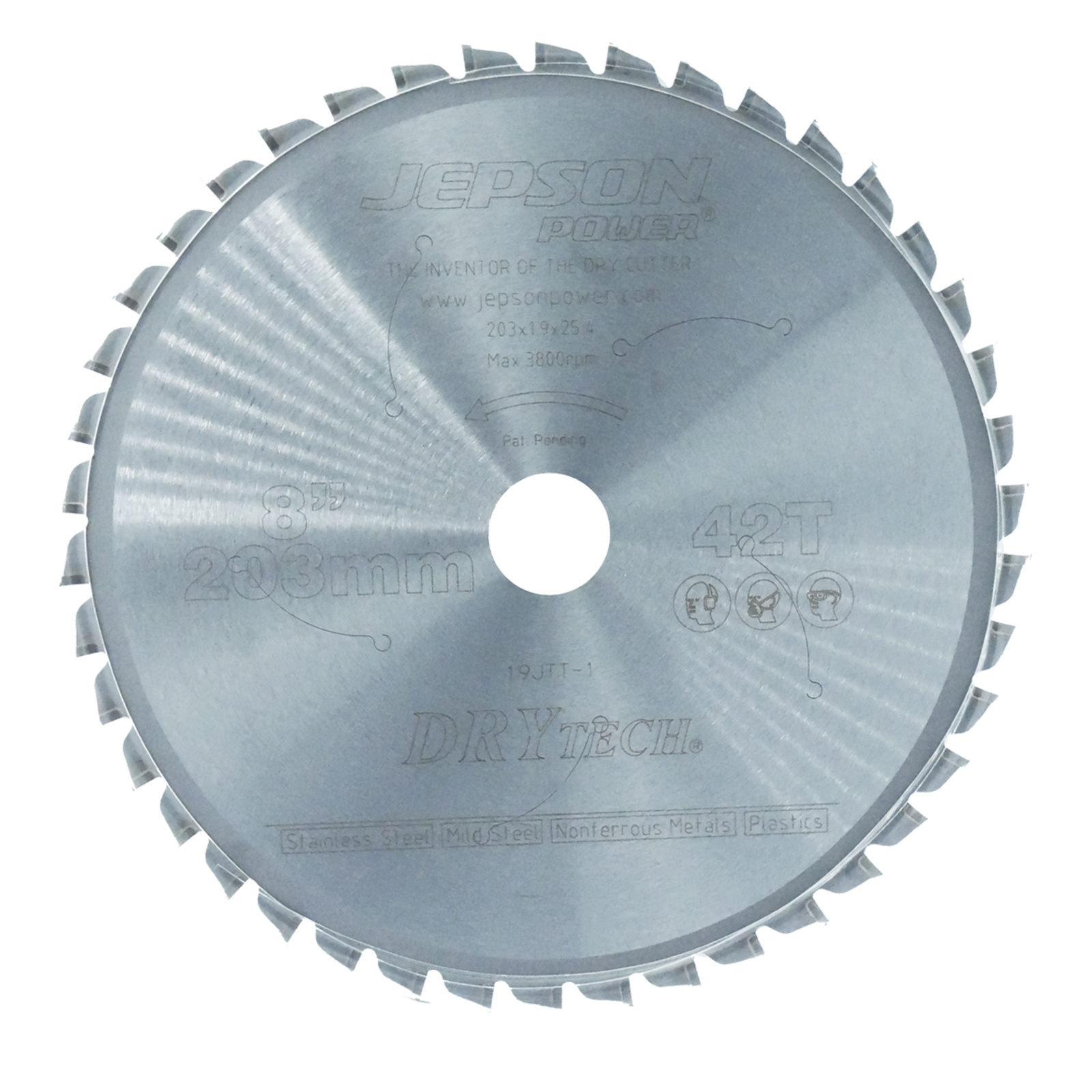 Lame carbure Drytech Ø 203 mm / 42D pour inox JEPSON - 72120342I