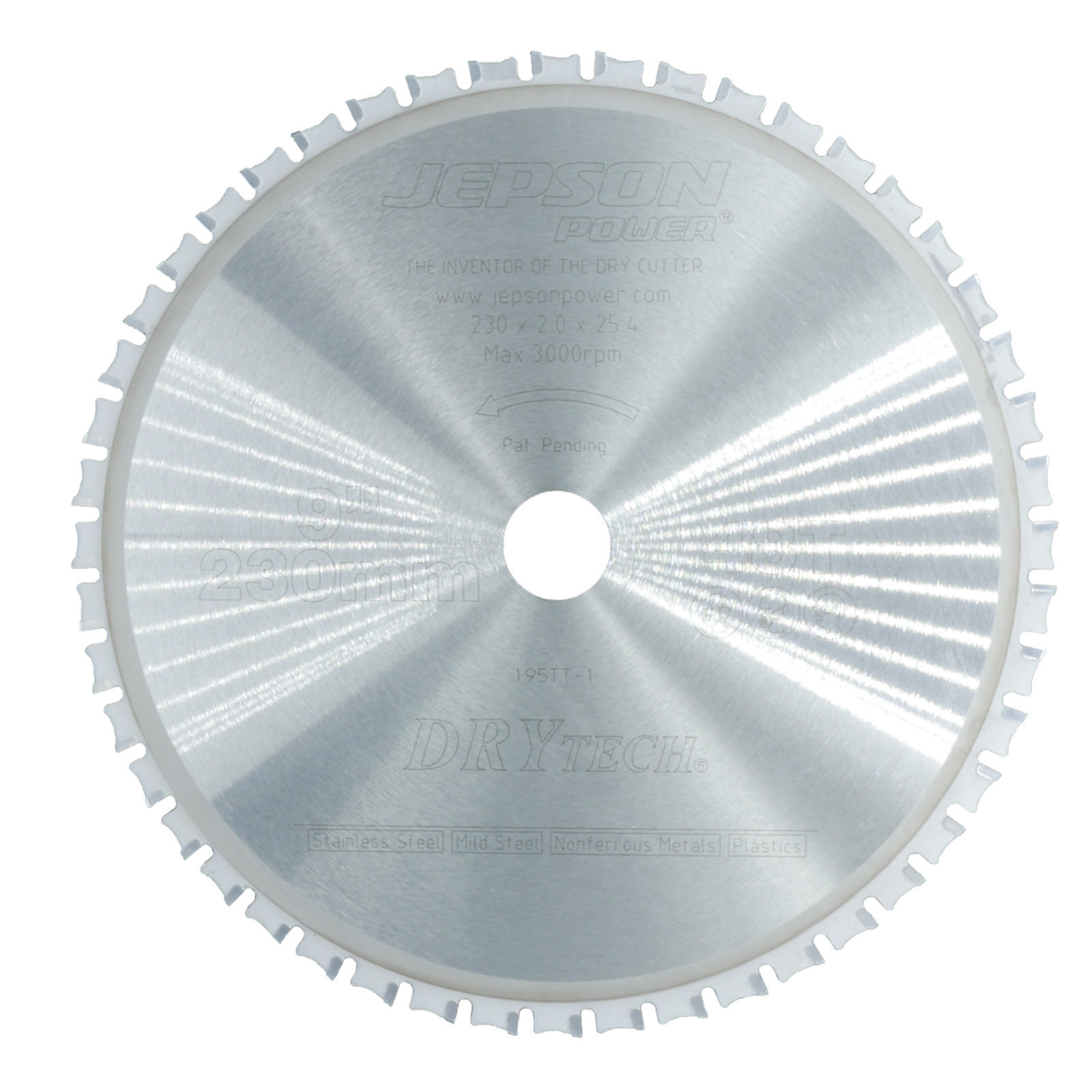 Lame carbure Drytech NSF Ø 230 mm / 48D pour inox alimentaire et construction JEPSON - 72123048NSF