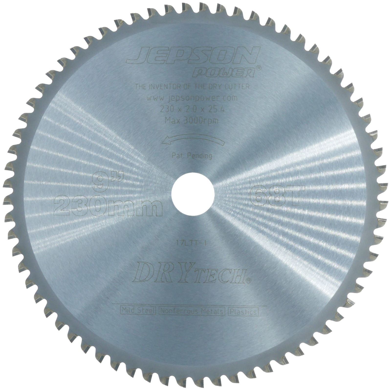 Lame carbure Drytech Ø 230 mm / 68D pour acier - parois minces JEPSON - 72123068