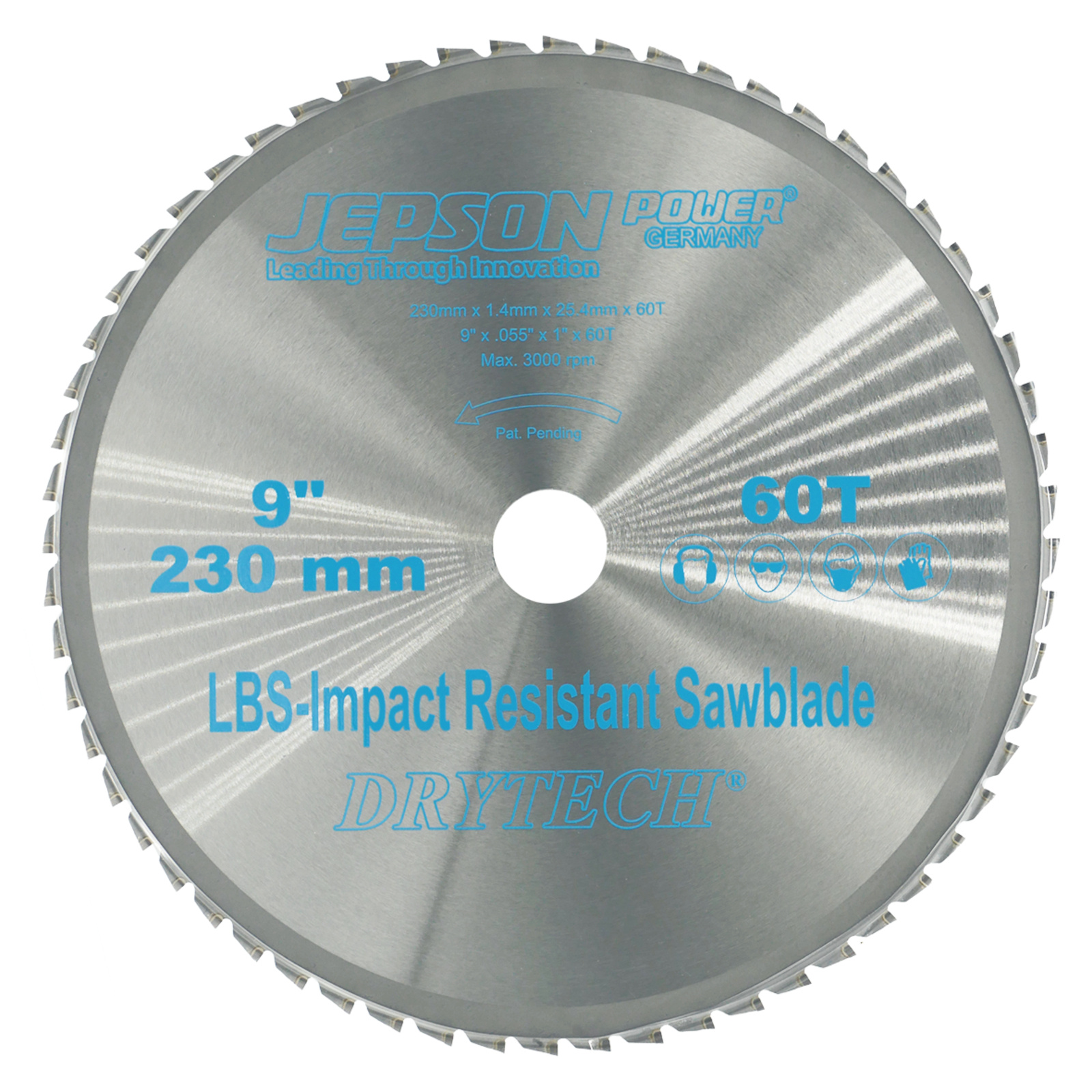 Lame carbure Drytech LBS résistant aux chocs Ø 230 mm / 60D pour acier - parois minces JEPSON - 72223060