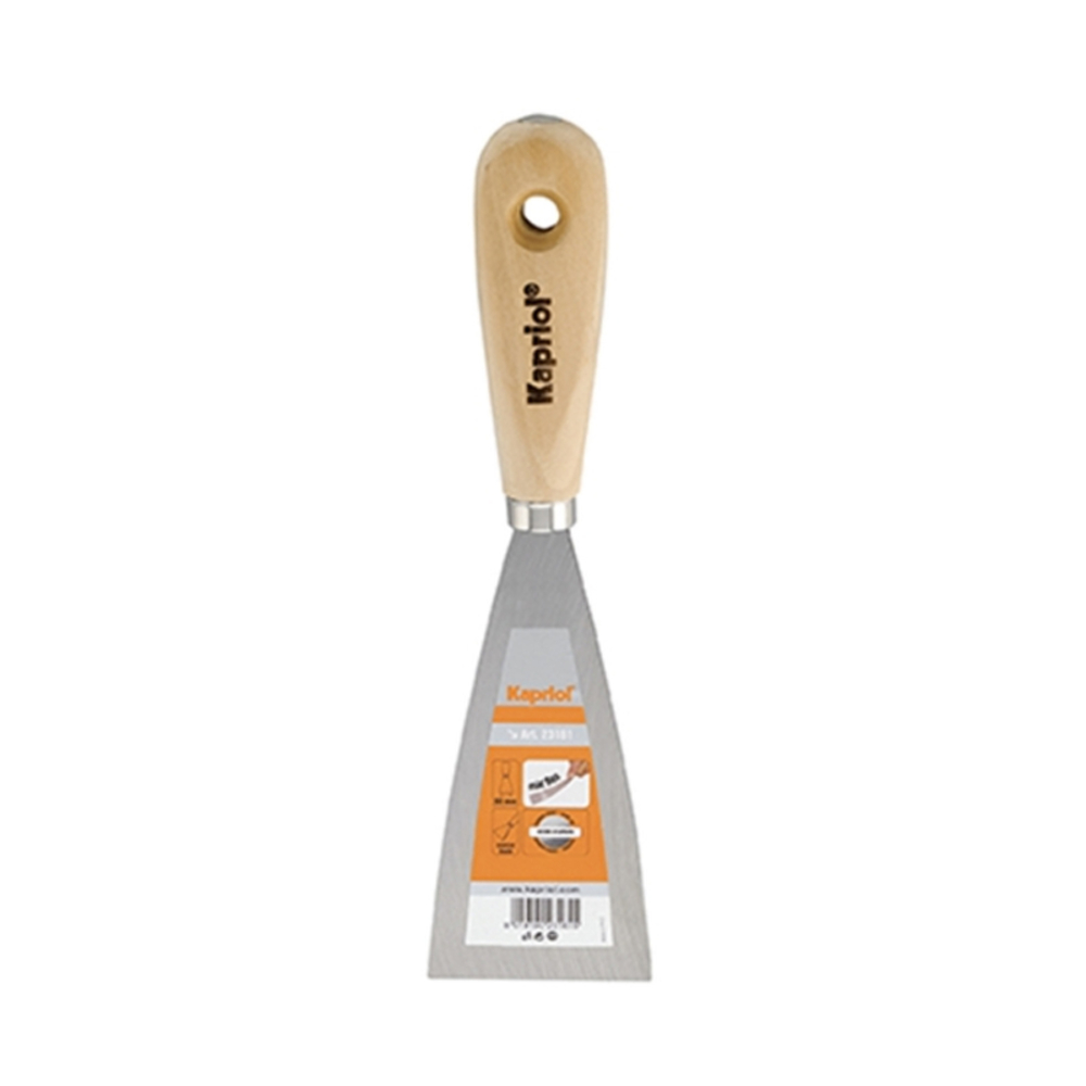 SPATULE A REBOUCHER CHROME 70MM BOIS - KAPRIOL - 23171