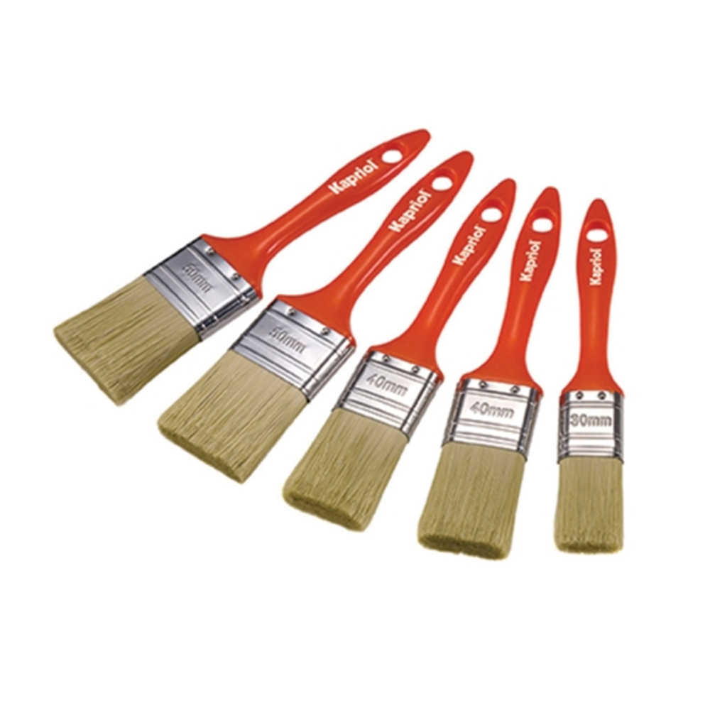 LOT DE 5 PINCEAUX PLATS 1x30 2x40 2x50 - KAPRIOL - 23918