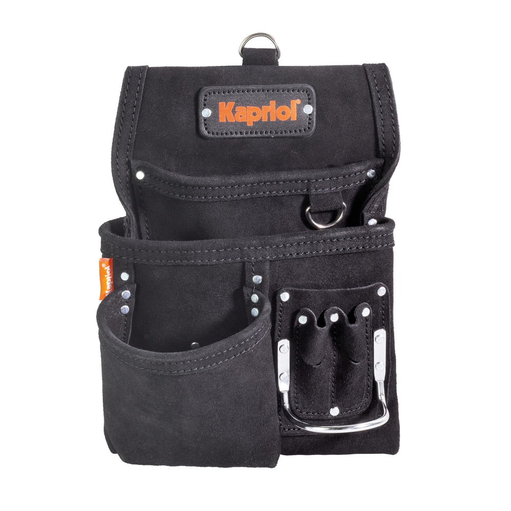 SAC CHARPENTIER EN PEAU 5 POCHES NOIR - KAPRIOL - 25056