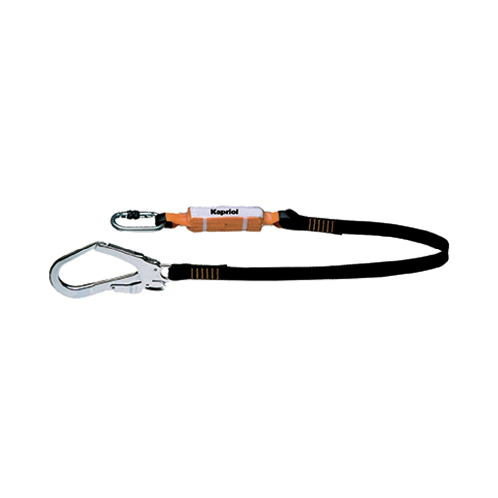 LONGE ANTICHUTE 1 CONNECTEUR AVEC ABSORBEUR COURT - KAPRIOL - 27948