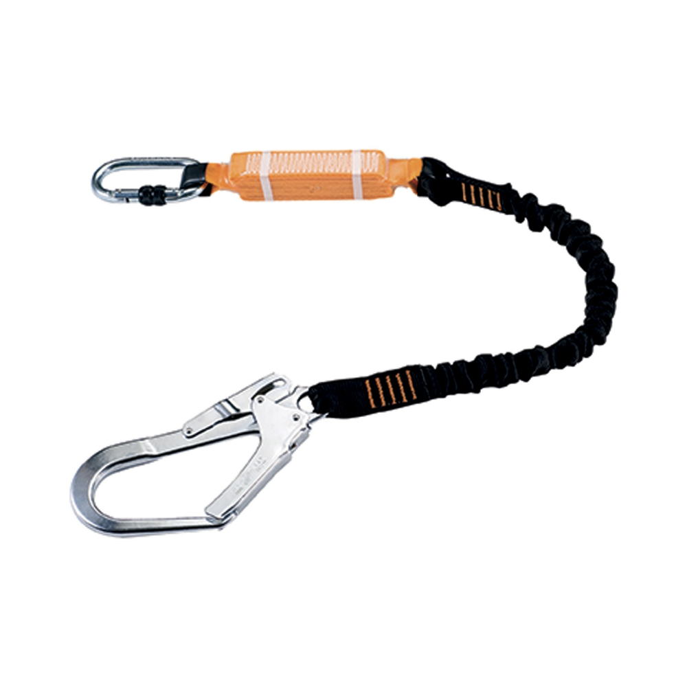 LONGE ANTICHUTE ELASTIQUE 1 CONNECTEUR AVEC ABSORBEUR LONG - KAPRIOL - 27959