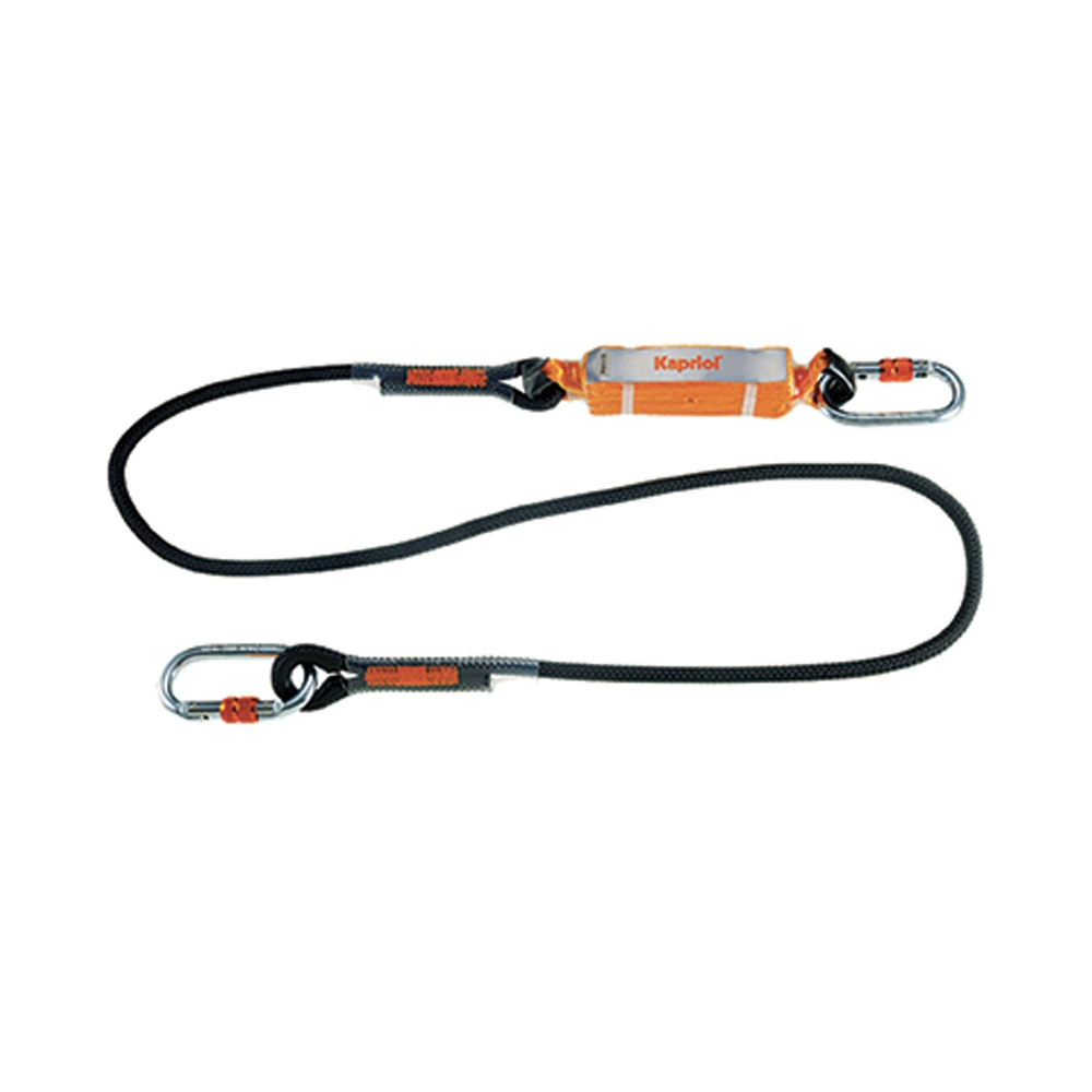 LONGE ANTICHUTE 1 CONNECTEUR AVEC ABSORBEUR COURT - KAPRIOL - 27978