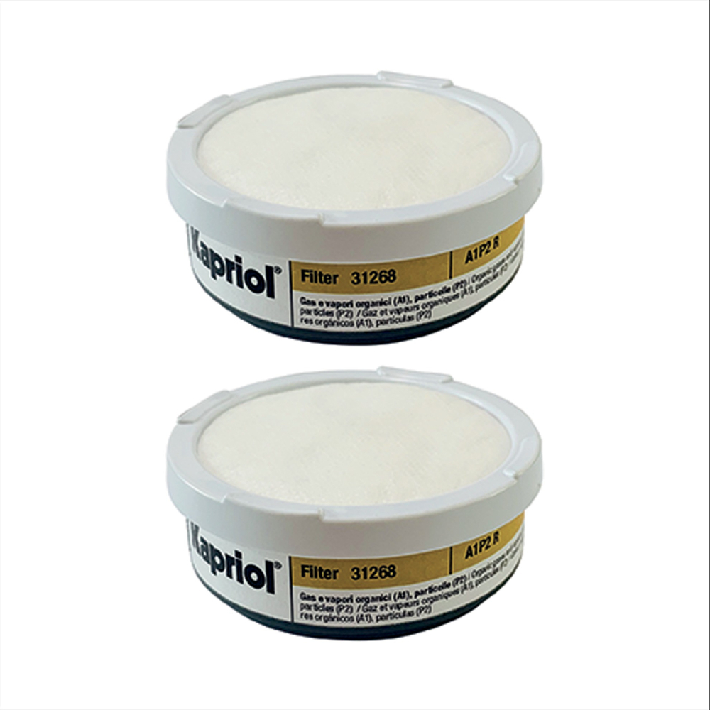 2 FILTRES POUR DEMI MASQUE TWIN FLY A1P2 R - KAPRIOL - 31268