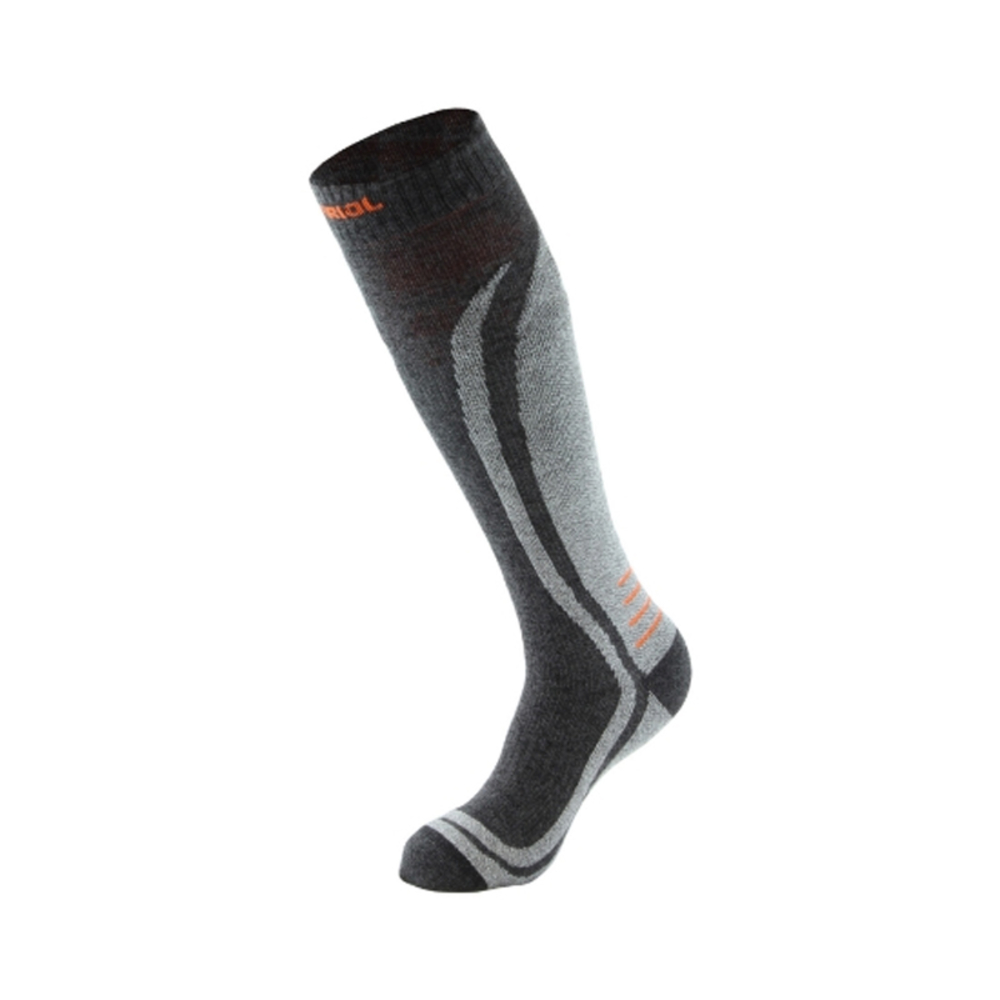 CHAUSSETTES TUNDRA HAUTES GRIS/ORANGE - KAPRIOL