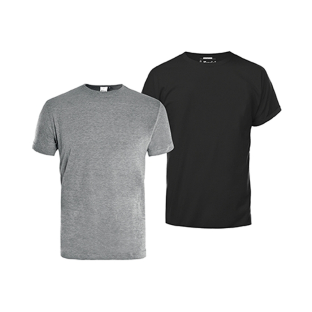 LOT DE 2 T-SHIRT GRIS/NOIR - KAPRIOL