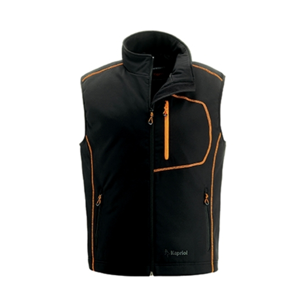 GILET REMBOURRE DYNAMIC NOIR/ORANGE - KAPRIOL