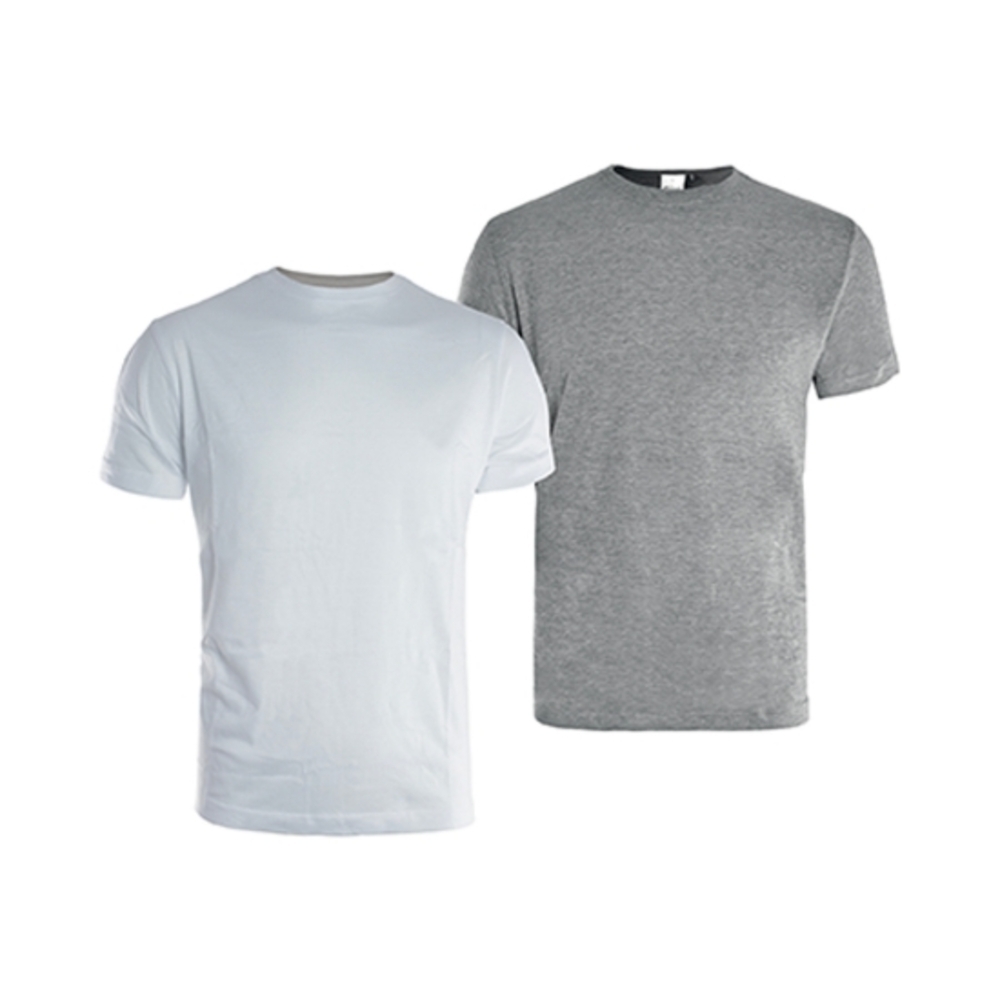 LOT DE 2 T-SHIRT BLANC&GRIS - KAPRIOL