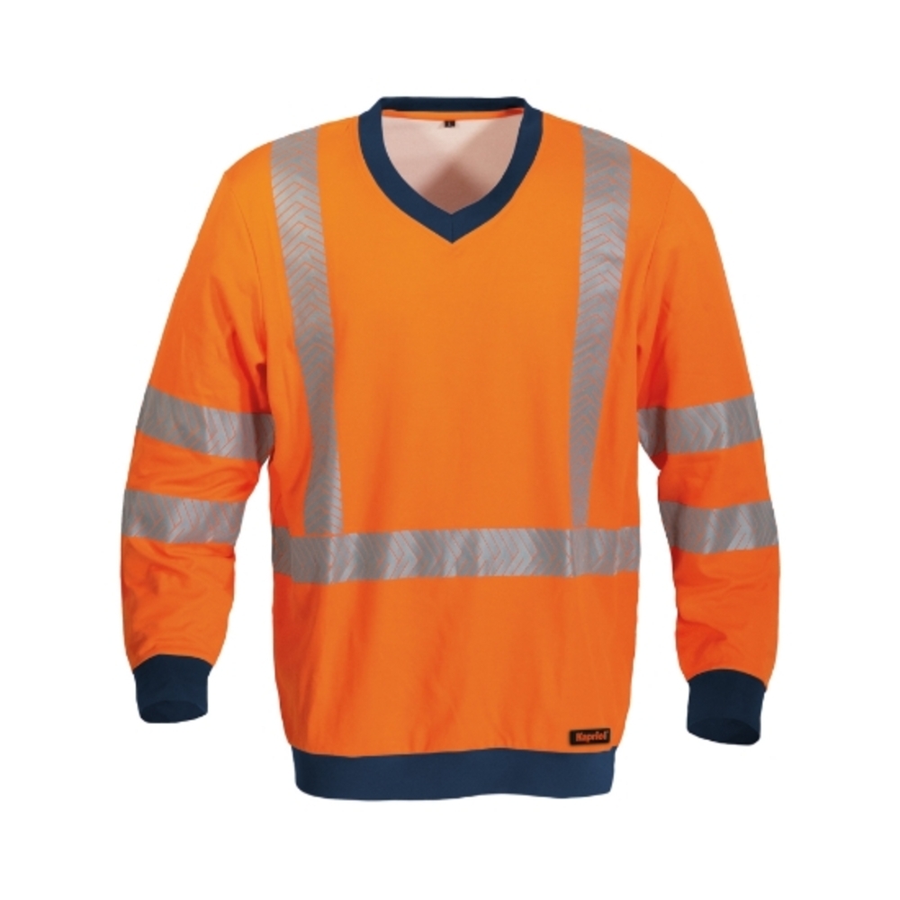 T-SHIRT HV MANCHES LONGUES ORANGE - KAPRIOL