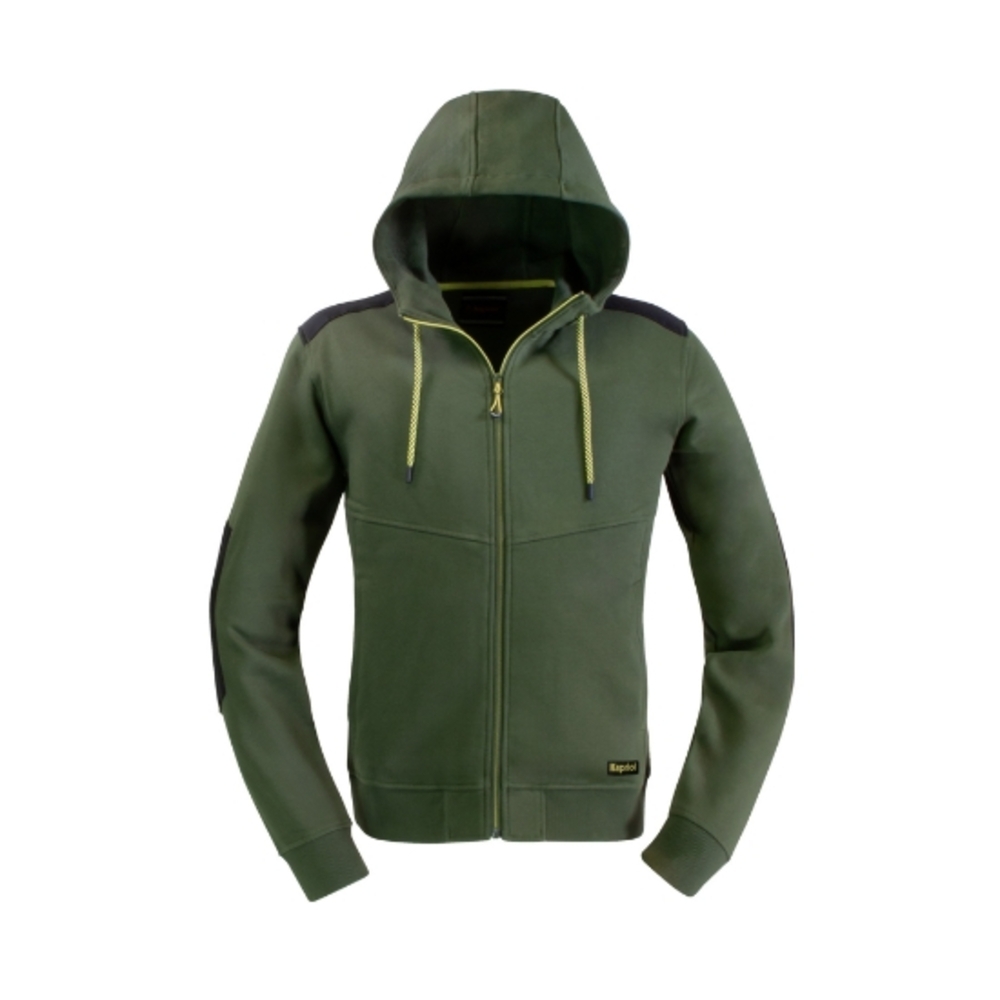 SWEAT-SHIRT SLICK A/CAPUCHE VERT - KAPRIOL