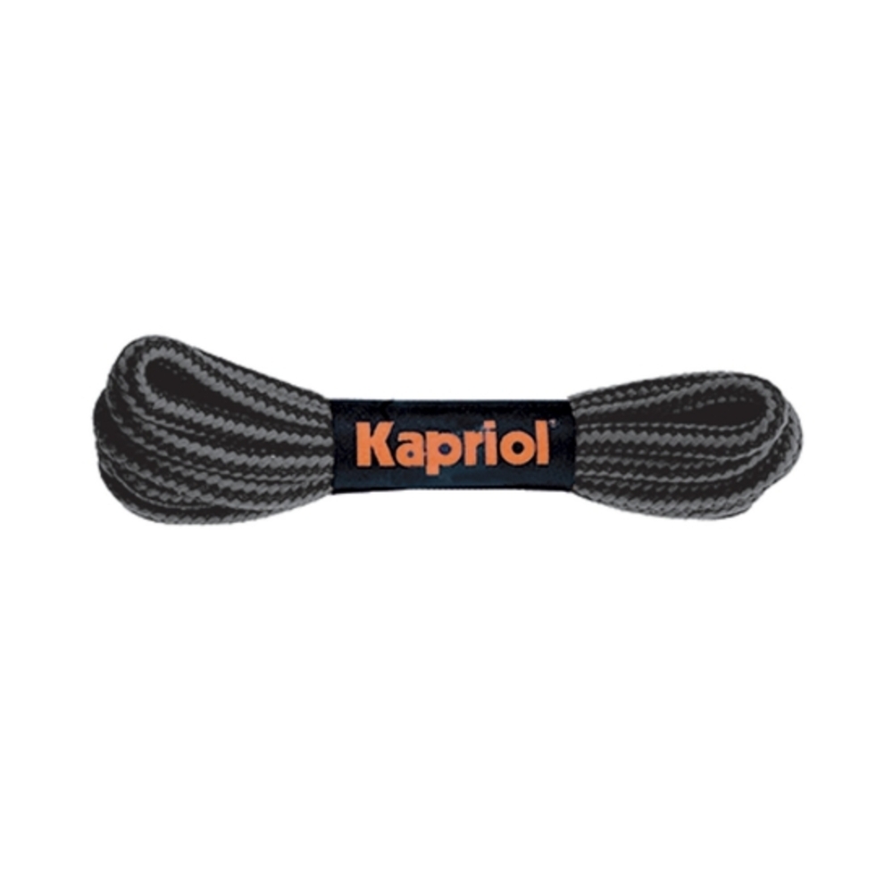 LACETS 125cm NOIR/GRIS - KAPRIOL - 42106