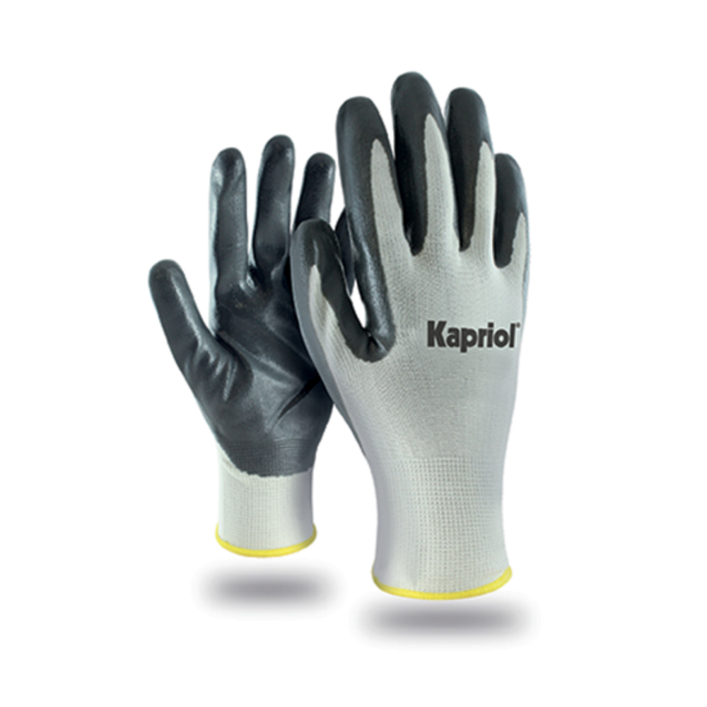LOT 12 PAIRES GANTS BASIC TOUCH GRIS/NOIR - KAPRIOL